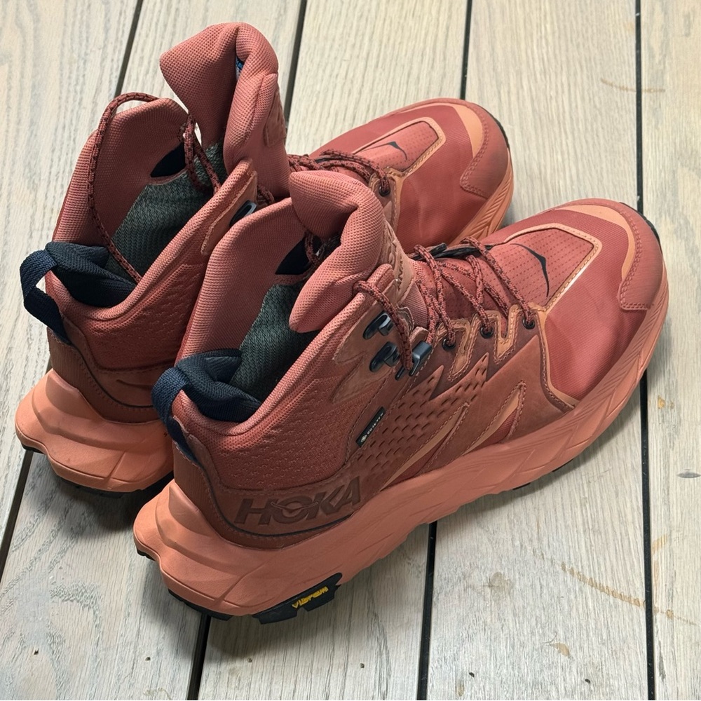 Hoka One Anacapa Mid GTX GORETEX Baked Clay Sun Baked Hiking Boot Men sz 9.5 - Picture 5 of 11